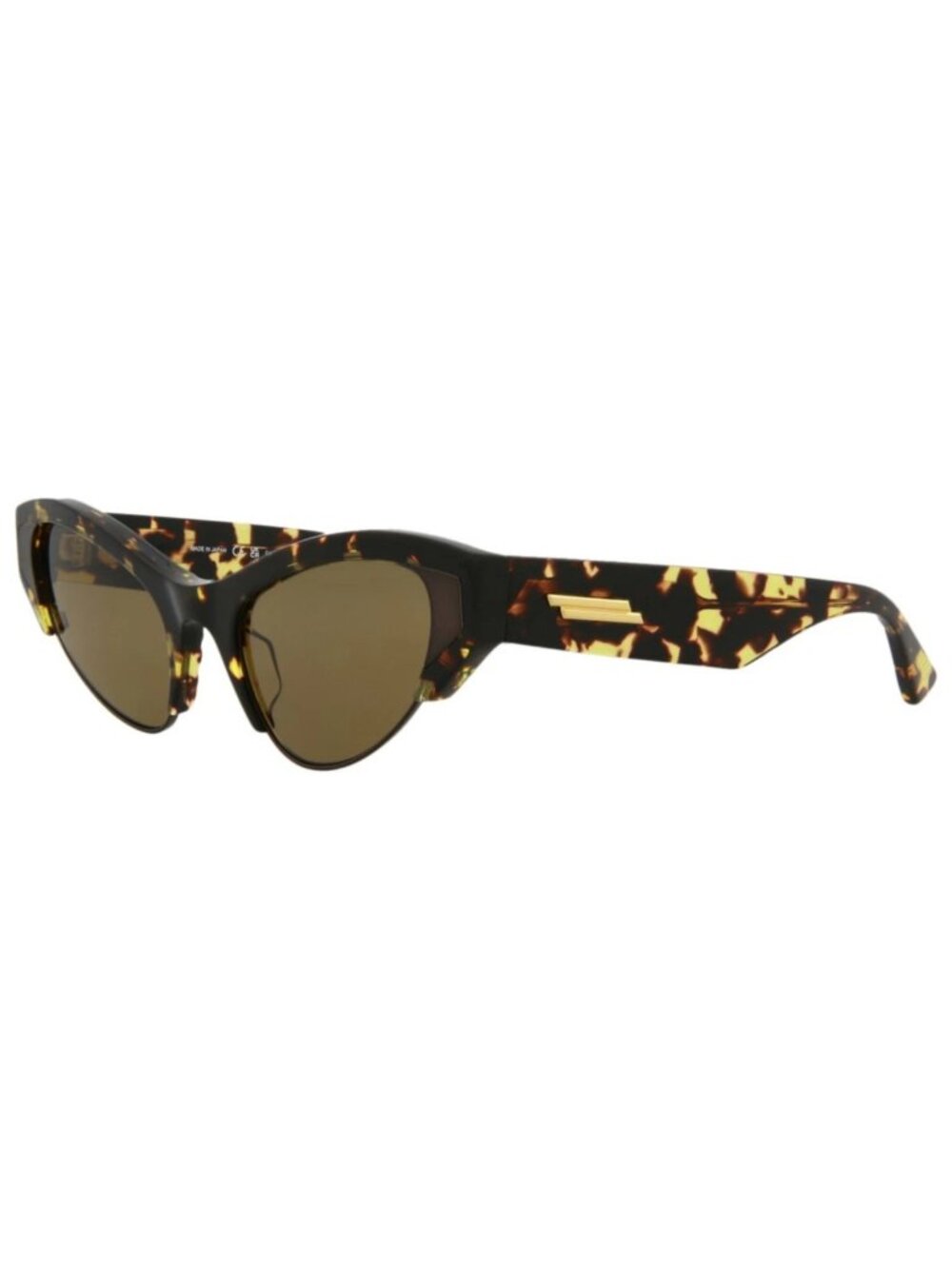 New Bottega Veneta Women's Sunglasses Cat Eye Acetate Frame Havana Havana Brown